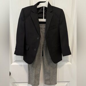 Black Blazer with Tapered Pants Suit Set
